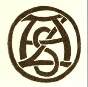  Pierwsze logo AZS Kraków. Trudno kwestionować wpływ AZS na decyzję senatu UJ o wprowadzeniu do programu studiów w roku akademickim 1913/14 powszechnych zajęć z wychowania fizycznego.