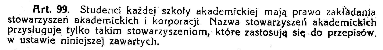 Statuty AZS-ów nie były one zunifikowane, w praktyce były do siebie podobne, bo większość z nich wzorowała się rozwiązaniach krakowskiego AZS.