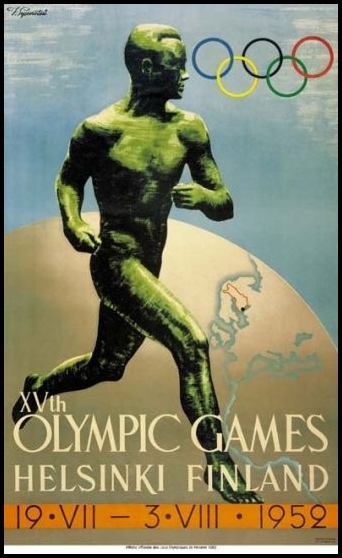 Plakat Igrzysk Olimpijskich w Helsinkach w 1952 r.