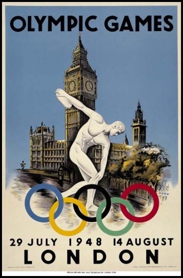 Plakat Igrzysk Olimpijskich w Londynie w 1948 r.