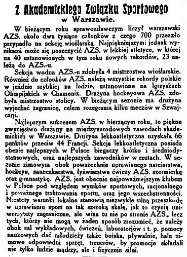 „Przegląd Sportowy" nr 50 z 18 XII 1924 r., s. 12.