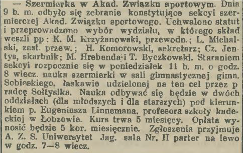 „Czas" nr 522 z 12 X I 1912 r., s. 2. (wyd. popołudniowe);  
