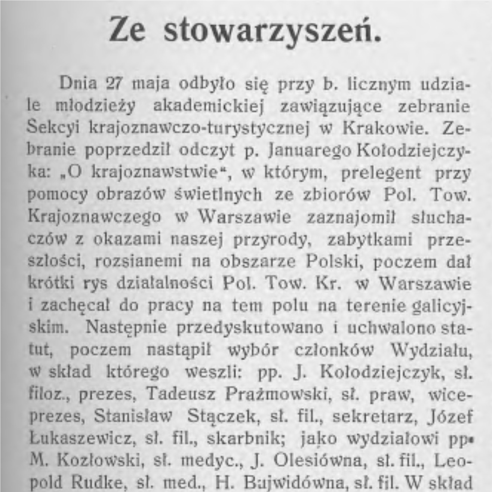 „Ziemia" nr 25 z 21 VI 1913 r., s. 419