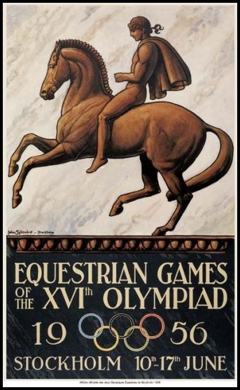 Plakat Igrzysk Olimpijskich w Stockholmie w 1956 r.